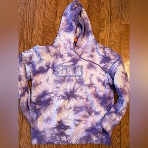 SLAM Magazine Purple Tie Dye Hoodie Large Respect The Game 100% Cotton